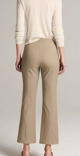 Vince- Niki Mid Rise Plaid Crop Flair- Buff Check