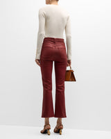 Derek Lam 10 Crosby - Mira High Rise Crop Flare Jean - Mahogany