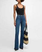 L'AGENCE Women's Nica Scoop Neck Tank Bodysuit in Midnight
