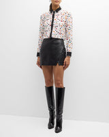 Alice + Olivia - Willa Staceface Combo Polka Dot Top - Lunch Break