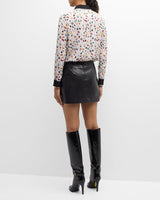 Alice + Olivia - Willa Staceface Combo Polka Dot Top - Lunch Break