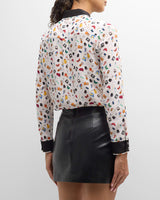 Alice + Olivia - Willa Staceface Combo Polka Dot Top - Lunch Break