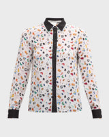 Alice + Olivia - Willa Staceface Combo Polka Dot Top - Lunch Break