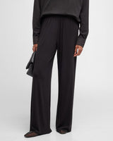 ATM -Matte Jersey Pull-On Wide Leg Pants - Black