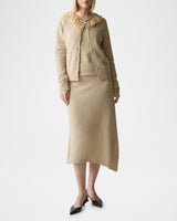 Lingua Franca - Brushed Wool Cardigan - Linen