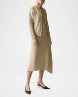 Lingua Franca - Brushed Wool Cardigan - Linen