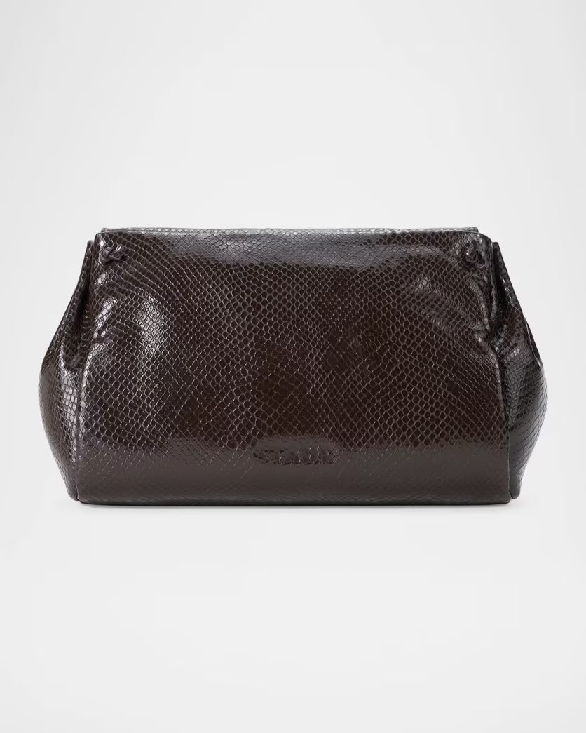 Staud- CY Convertible Bag- Espresso Snake