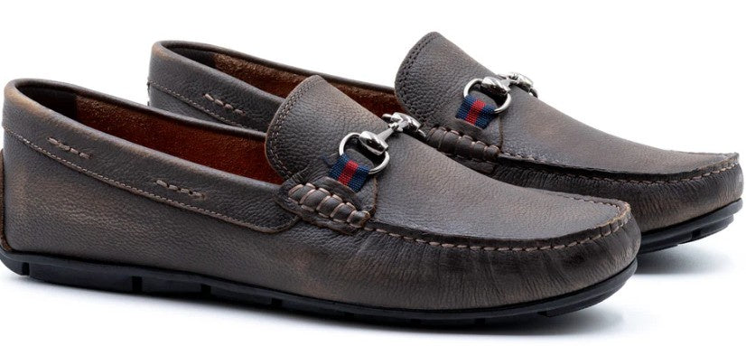 Martin Dingman bermuda horse bit loafer old clay