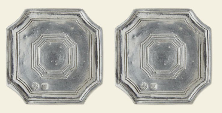 MATCH - Octagonal Coaster - Pair - Pewter