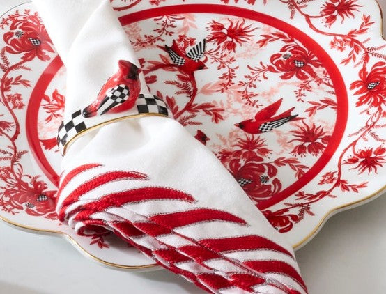 MacKenzie-Childs - Peppermint White Napkin