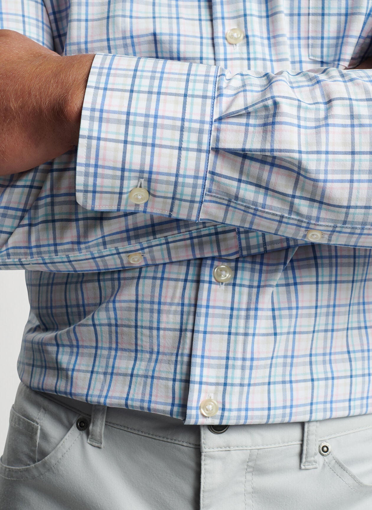 Peter Millar - Roxbury Performance Poplin Sport Shirt - Maritime