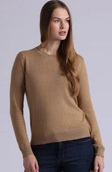 Minnie Rose - Supima Cotton Cashmere L/S - Desert Sand