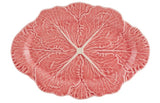 CABBAGE-Pink Small oval Platter 15