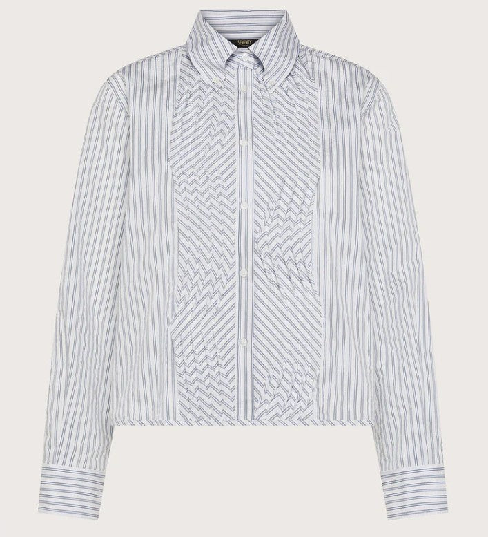 Seventy - Lurex Poplin Shirt - Sky Blue