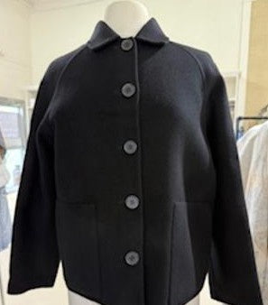 Purotatto - Short Jacket Wool/Cashmere Blend - Black