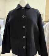 Purotatto - Short Jacket Wool/Cashmere Blend - Black