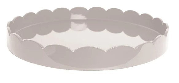 ADDISON ROSS - Round Scalloped Edge Tray - Cappuccino