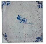 John Derian - 6" Spoon Rest - Delft Tile Dog