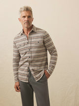 Faherty Legend Sweater Shirt - Rock Coast Stripe