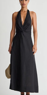 A Piece Apart - Salome Halter Maxi - Black