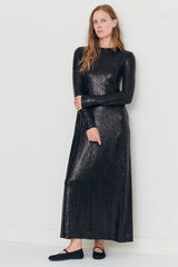 Secular - Darcy - Black Long-Sleeve Disco Jersey Dress