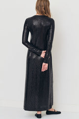 Secular - Darcy - Black Long-Sleeve Disco Jersey Dress