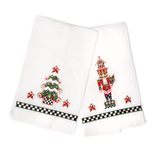 nutcracker & tree guest towels, set of 2