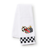 deck the halls ornament embroidered hand towel