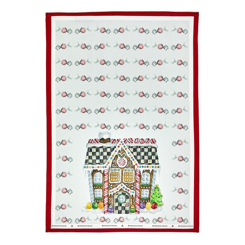 gingerbread house dish towel