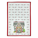 gingerbread house dish towel