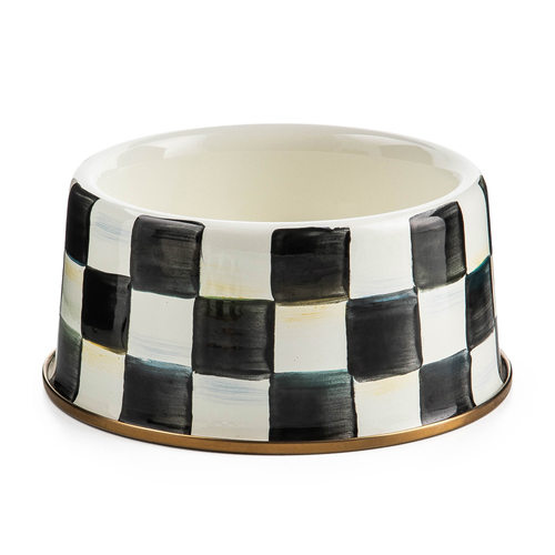 courtly check medium pet dish