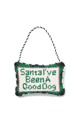 needlepoint dog lover ornament