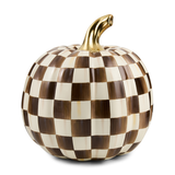 MacKenzie-Childs - chocolate check medium pumpkin