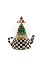 courtly teapot snow globe
