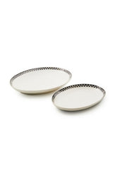 courtly check everyday oval platters, set of 2