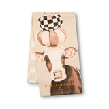 MacKenzie-Childs- Mocha Cow Printed Dish Towel