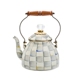 MacKenzei-Childs - sterling check 2 quart tea kettle