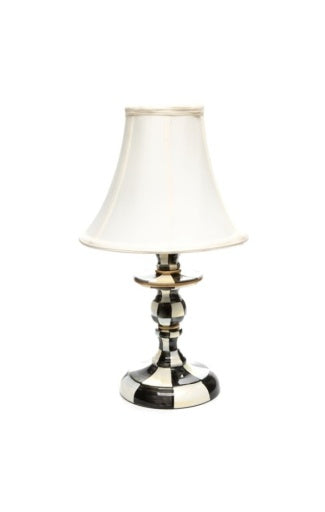 courtly check candlestick lamp