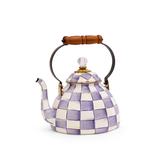 violet check 3 quart tea kettle