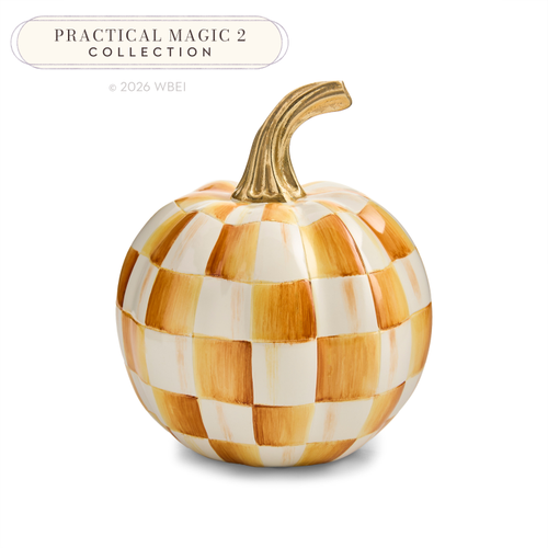 MacKenzie-Childs - amber check mini pumpkin