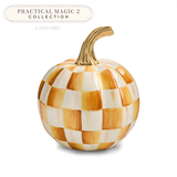 MacKenzie-Childs - amber check mini pumpkin