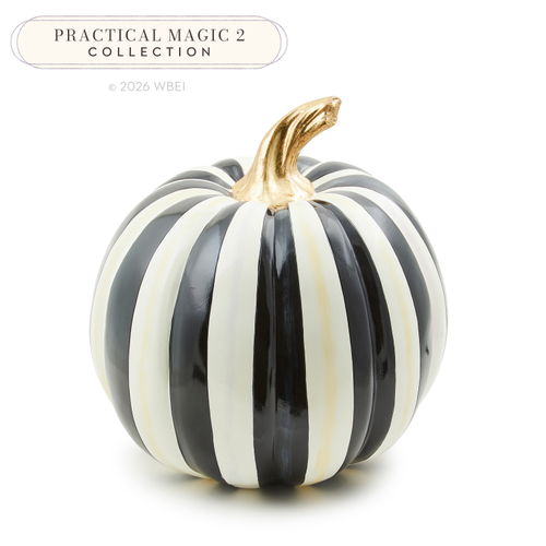 MacKenzie-Childs - courtly stripe glossy medium pumpkin