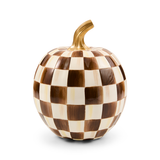 MacKenzie-Childs - chocolate check small pumpkin