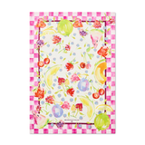watercolor fruit printed dish towel