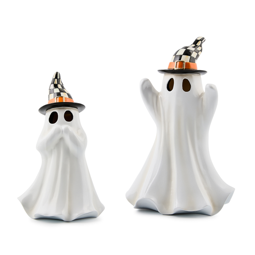 MacKenzie- Childs- Courtly Illuminated Ghosts- Set of 2
