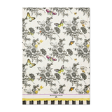 butterfly toile printed dish towel
