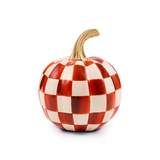 MacKenzie-Childs - paprika check mini pumpkin