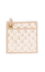 mocha check potholder