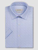 Miles OoohCotton® Geometric Short-Sleeve Shirt - Classic Blue