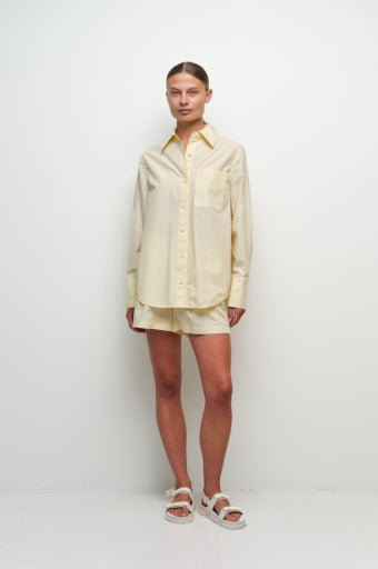 Simkhai - LOEN L/S SHIRT - Buttercreme Stripe